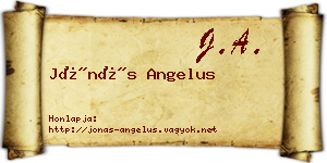 Jónás Angelus névjegykártya